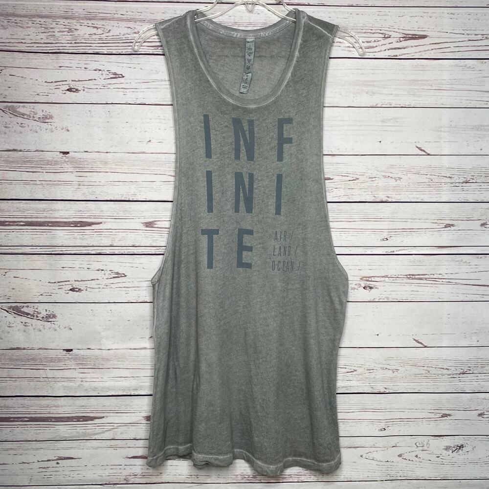 ALO YOGA Sage Green Infinite Muscle Tank, Large